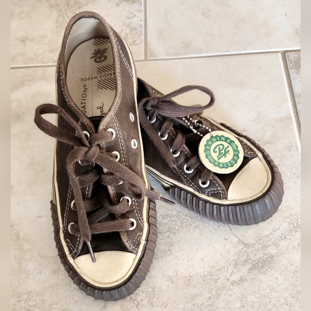 PF Flyers Low top Posture Foundation Ridge Wedge Brown Sneaker